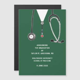 Invitation Magnétique Annonce de remise de diplôme de l'école de médecin