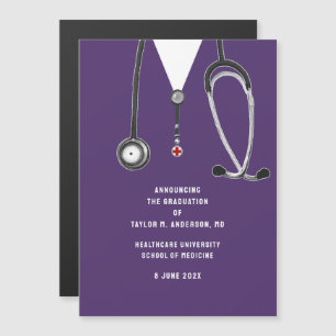 Invitation Magnétique Annonce de remise de diplômes de faculté de médeci