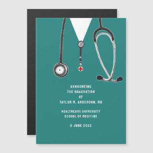 Invitation Magnétique Annonce de remise de diplômes de l'école de médeci