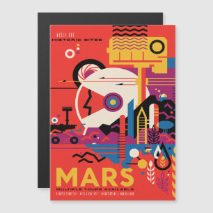 Invitation Magnétique Annonce de voyage Sci-Fi, Planète Mars