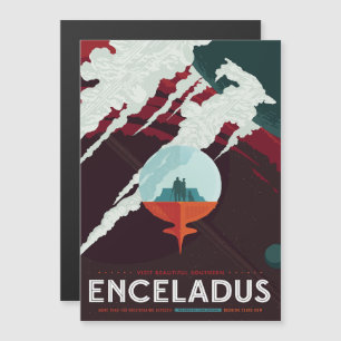 Invitation Magnétique Annonce Voyage Sci-Fi, Lune Encelade