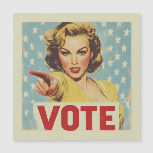 Invitation Magnétique Appel à l'action patriotique : Votez ! (Devant)