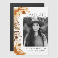 Aquarelle orange cristaux photo Graduation