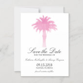 Invitation Magnétique Aquarelle Serene Palm Tree | Enregistrer la date (Recto)