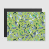 Invitation Magnétique Aquarelle tombée feuilles 6 (Devant / Derrière)