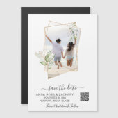 Invitation Magnétique *~* AR6 MARIAGE ENREGISTRER LA DATE QR Gold - Site (Devant / Derrière)