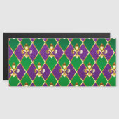 Invitation Magnétique Arrière - plan de bijoux Mardi Gras (Devant / Derrière)