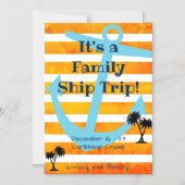 Invitation Magnétique Arrière - plan orange de la porte de cabine (Recto)