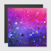 Invitation Magnétique Arrière - plan rose brillant (Devant / Derrière)