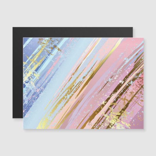 Invitation Magnétique Arrière - plan rose texturé (Devant / Derrière)