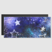 Invitation Magnétique Arrière - plan spatial avec étoiles (Devant / Derrière)