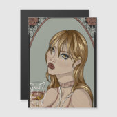 Invitation Magnétique Art nouveau (Devant / Derrière)