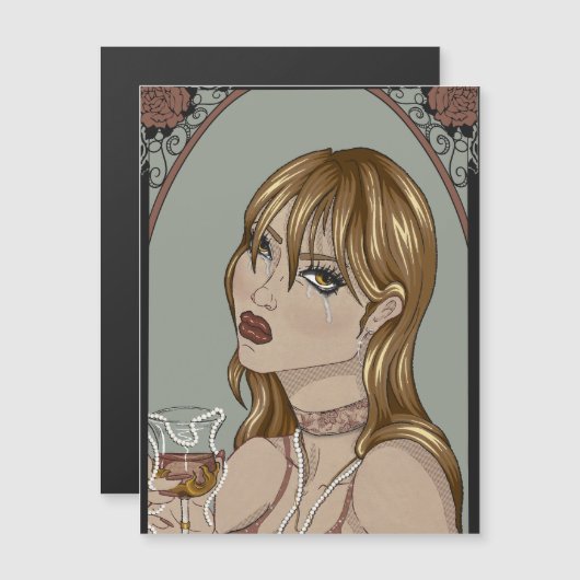 Invitation Magnétique Art nouveau (Devant / Derrière)