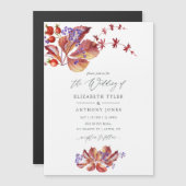 Invitation Magnétique Automne - Mariage d'aquarelle d'automne (Devant / Derrière)