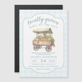 Invitation Magnétique Baby shower local neutre pour les femmes (Devant / Derrière)