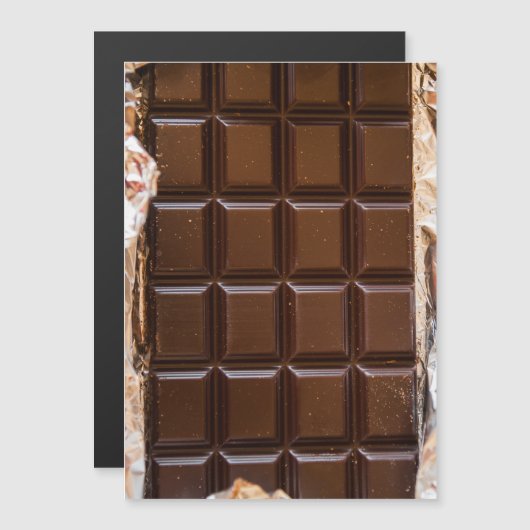 Invitation Magnétique Barre à bonbons au chocolat (Devant / Derrière)