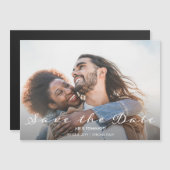 Invitation Magnétique Beaming Delight Photo Wedding Enregistrer la date (Devant / Derrière)