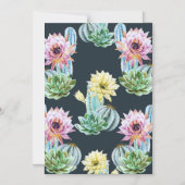 Invitation Magnétique Beau Motif Cactus (Recto)