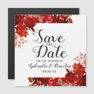 Invitation Magnétique Beauté rustique Floral encadré mariage Enregistrer