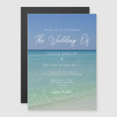 Invitation Magnétique Belle photographie de plage Mariage de bord de mer (Devant / Derrière)