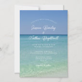 Invitation Magnétique Belle plage Horizon Photographie Mariage (Recto)