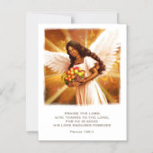 Invitation Magnétique Bénédiction d'action de grâce. Angel Religieux (Recto)