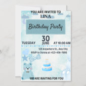 Invitation Magnétique Birthday Party (Recto)