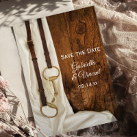 Bit mariage satin blanc et cheval Sauvez la date