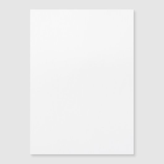 Invitation Magnétique Blanc blanc clair 5" x 7" Mariage (Devant)