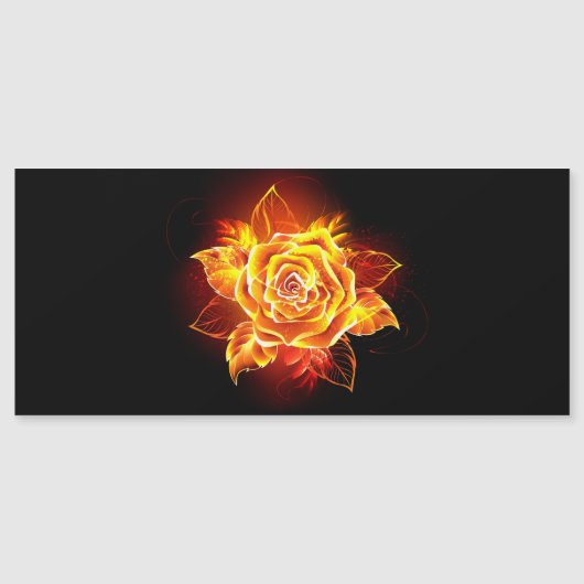 Invitation Magnétique Blooming Fire Rose (Devant)