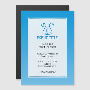 Invitation Magnétique Blue Lyre