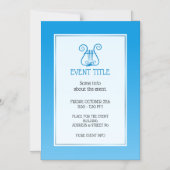 Invitation Magnétique Blue Lyre (Recto)