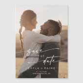 Invitation Magnétique Boho Chic Fiançailles photo mariage Enregistrer la (Devant)