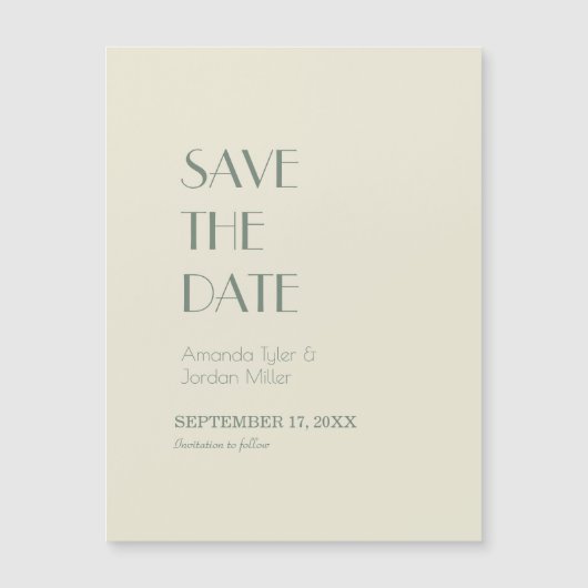 Invitation Magnétique Boho Deco d'automne | Cream Enregistrer l'aimant d (Devant)