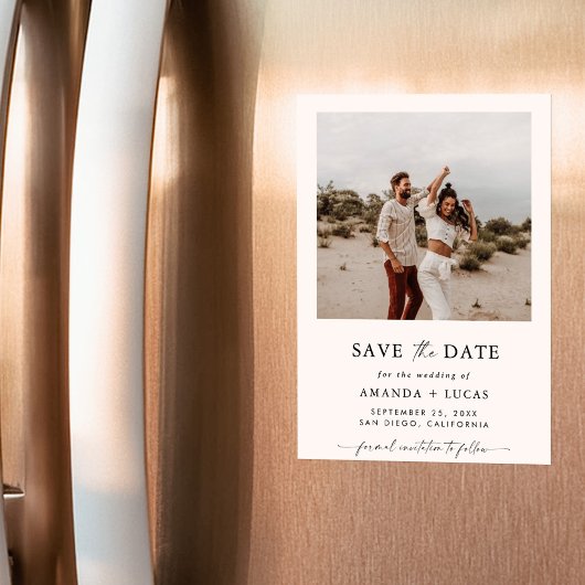 Invitation Magnétique Boho Enregistrez la Date, Enregistrez la Date Mini