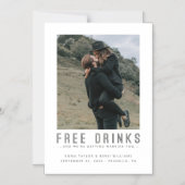 Invitation Magnétique Boissons gratuites | Décontracté Enregistrer la ph (Recto)