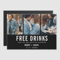 Boissons gratuites Trois photos mariage Enregistre