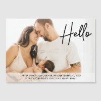 Bonjour Nom du bébé Naissance Fier parents photo d