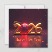 Invitation Magnétique Bonne année 2026 (Recto)