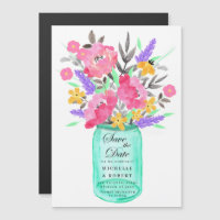 Bouquet floral dans un bocal Mason pour Sauvegarde