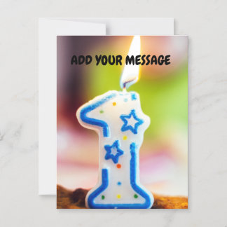 Invitation Magnétique 🎂 Cadeau de 1er anniversaire magnétique personnal