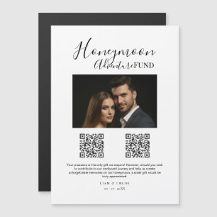 Invitation Magnétique Caisse de Lune de Miel Signe de Mariage avec Code