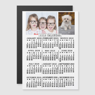 Invitation Magnétique Calendrier 2019 (Voir la description pour la nouve