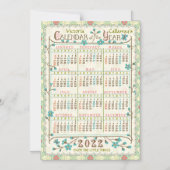 Invitation Magnétique Calendrier 2022 (voir description pour nouvelle ve (Recto)