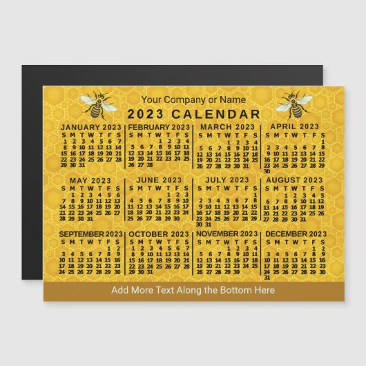 Invitation Magnétique Calendrier 2023 (Voir la description pour la versi (Devant / Derrière)