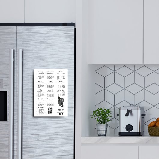 Invitation Magnétique Calendrier de l'année Kalender Deutsch 2025 Base