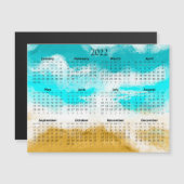 Invitation Magnétique Calendrier Mini 2022 Magnétique Océan (Devant / Derrière)