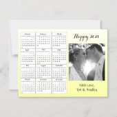 Invitation Magnétique Calendrier mini dégradé jaune photo de mariage 202 (Recto)