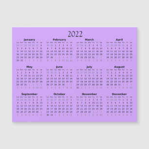 Invitation Magnétique Calendrier Mini magnétique 2022 d'invitation
