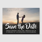 Invitation Magnétique Calligraphie élégante 1 Mariage photo Enregistrer  (Devant)